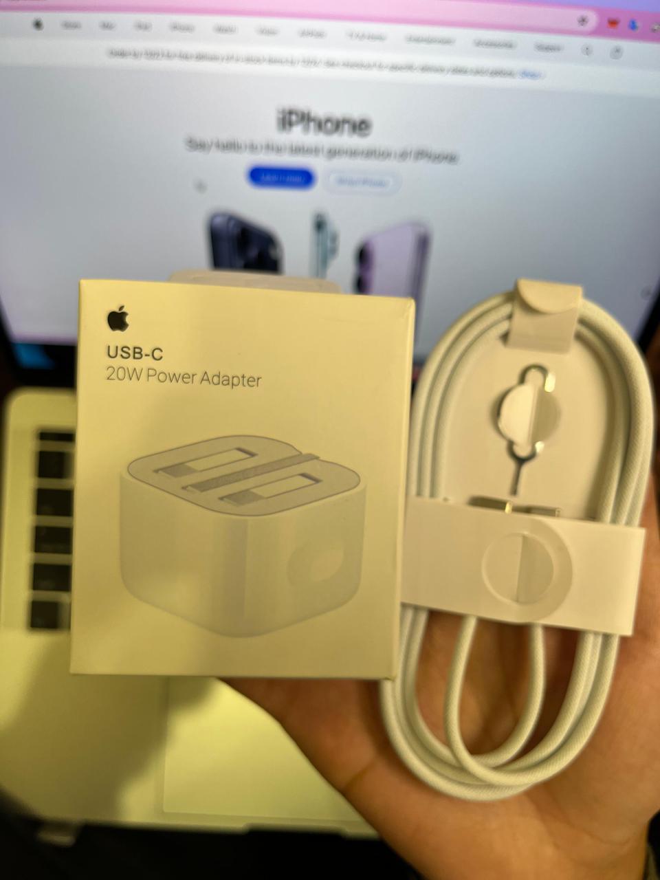 Apple 20W USB-C Power Adapter + Free Charging Cable
