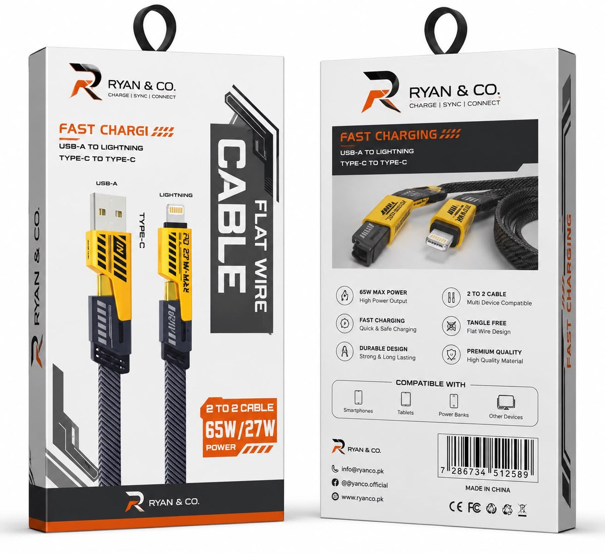 65W 4-in-1 Fast Charging Cable