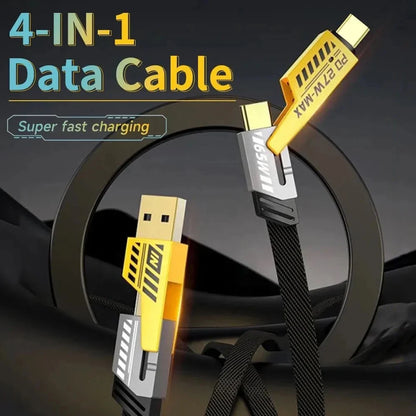 65W 4-in-1 Fast Charging Cable
