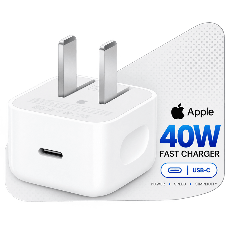 Apple 40W USB-C Power Adapter + Free Premium Charging Cable