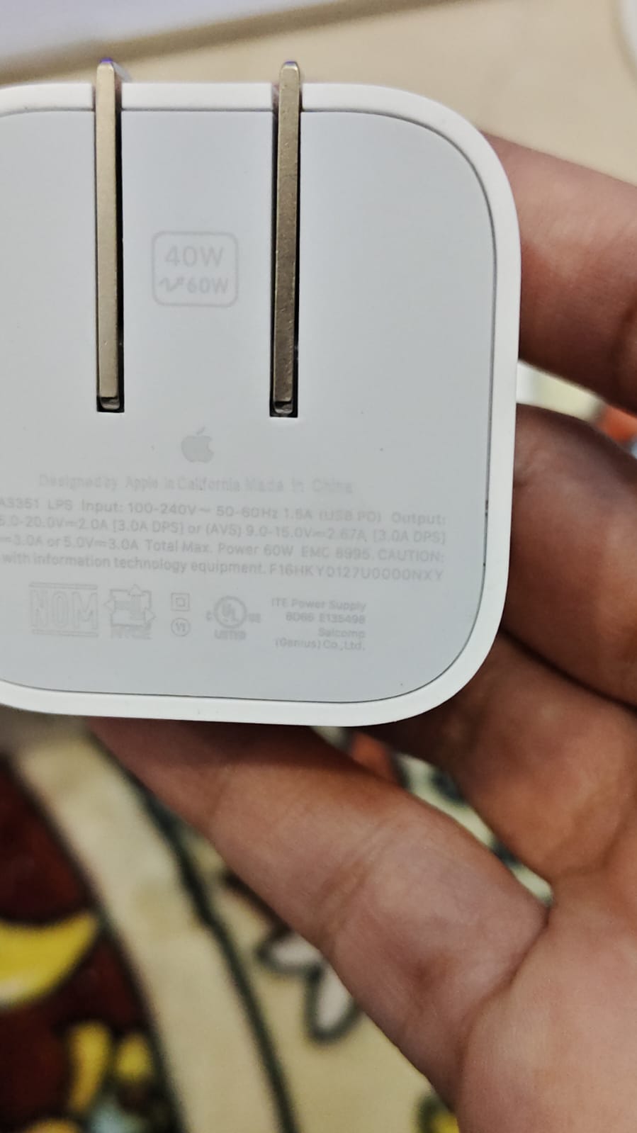 Apple 40W USB-C Power Adapter + Free Premium Charging Cable