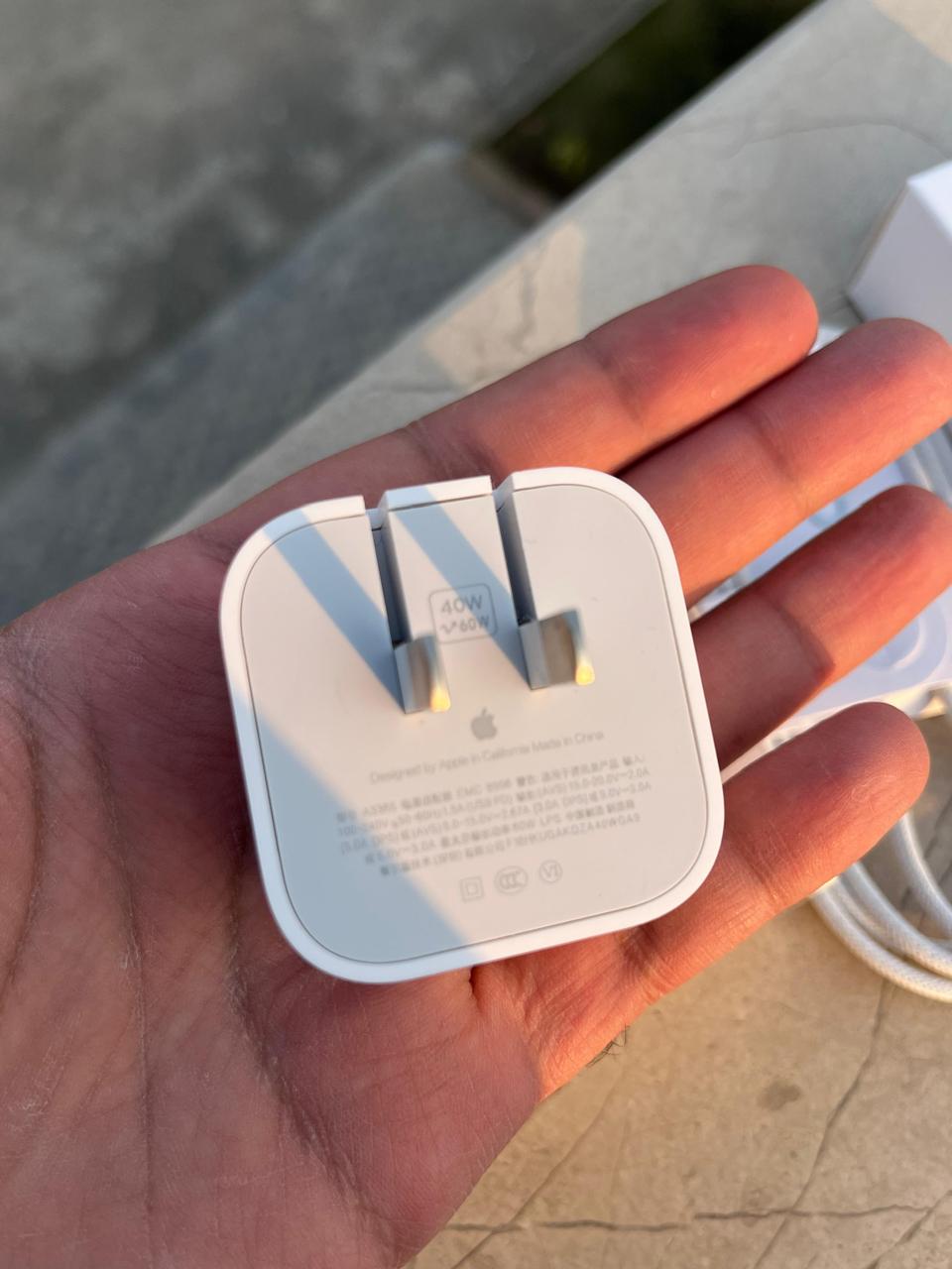 Apple 40W USB-C Power Adapter + Free Premium Charging Cable