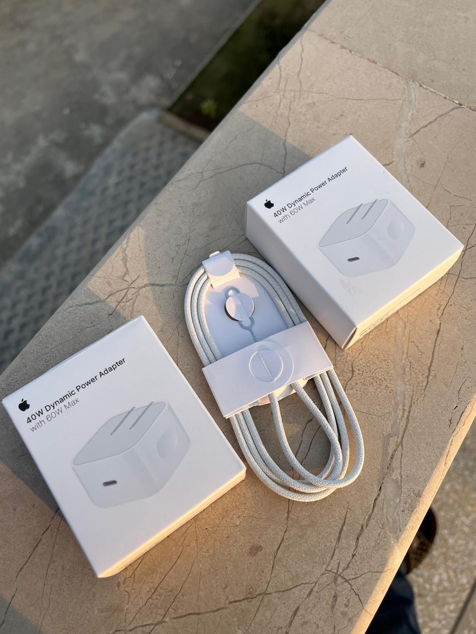Apple 40W USB-C Power Adapter + Free Premium Charging Cable